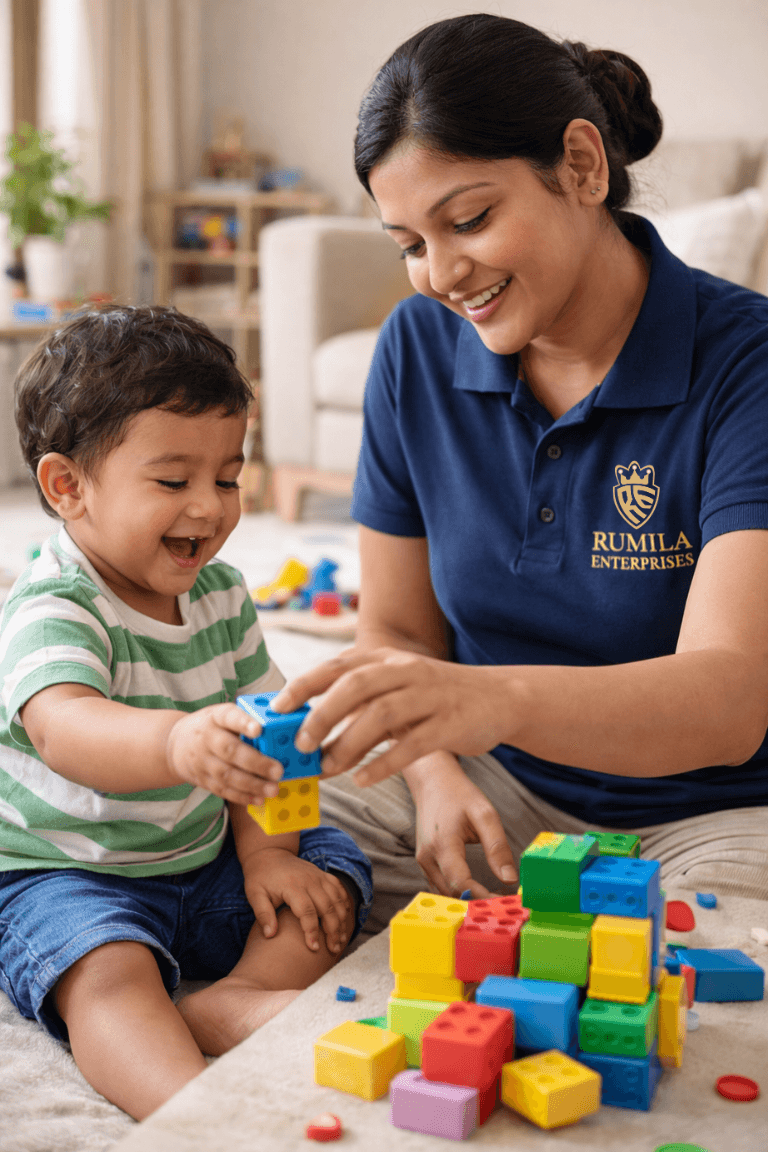 Live-in babysitter and nanny care for children in Delhi NCR by Rumila Enterprises